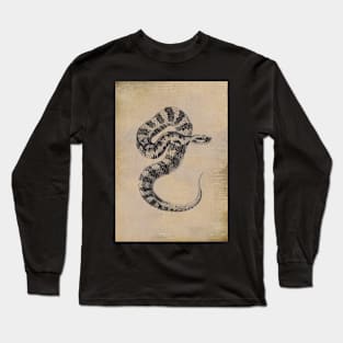 Vintage snake reptile illustration Long Sleeve T-Shirt